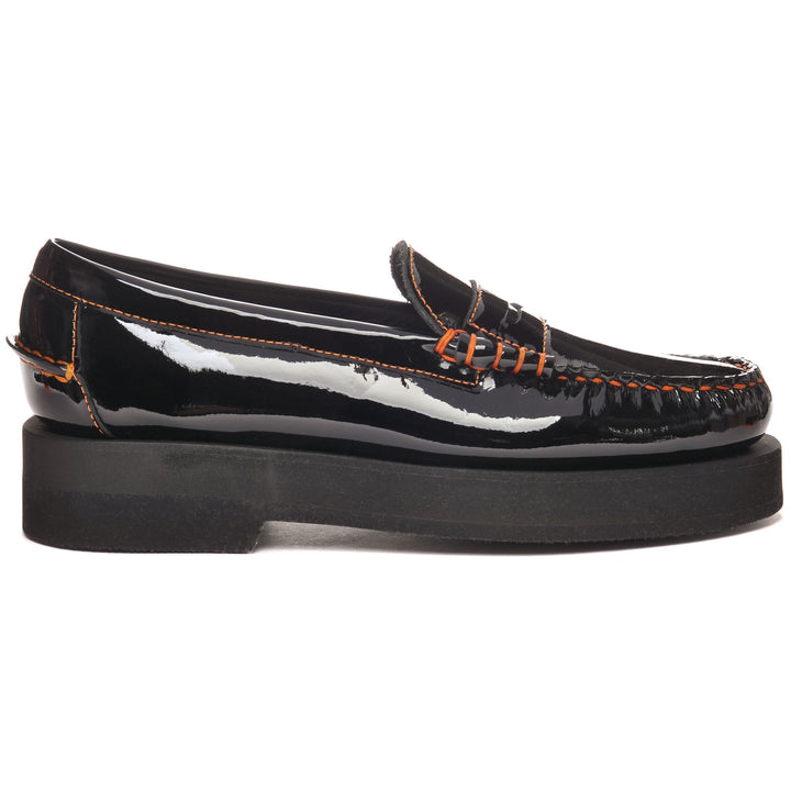 Moc Woman KARA WOMAN Moccasin BLACK - ORANGE Photo (jpg Rgb)			