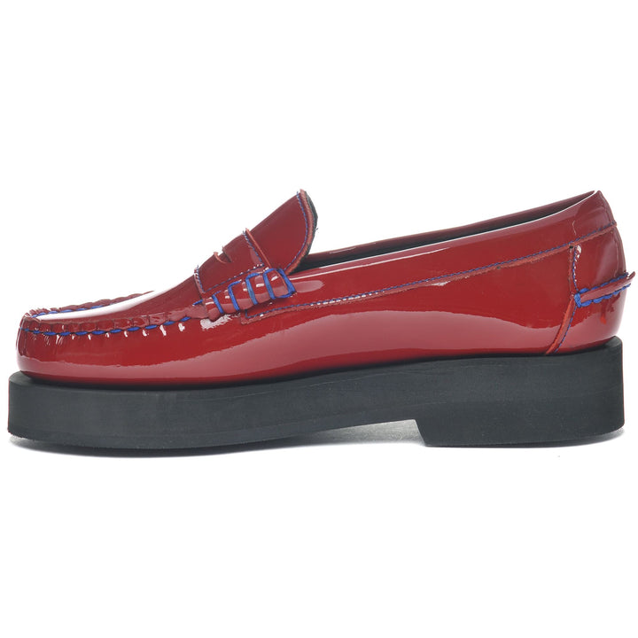 Moc Woman KARA WOMAN Moccasin RED-BLUE NEON Dressed Side (jpg Rgb)		