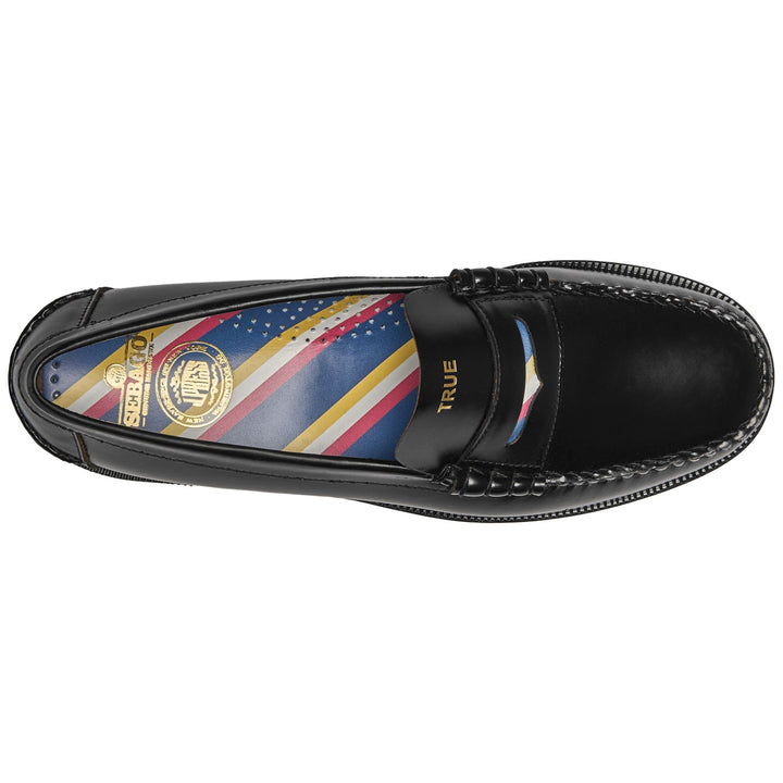 Moc Man DAN REGIMENTAL JPRESS Moccasin BLACK - HERTFORDSHIRE REGIMENT Dressed Back (jpg Rgb)		