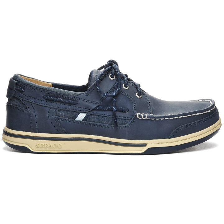 Moc Man TRITON THREE EYELETS FGL Moccasin BLUE NITE Photo (jpg Rgb)			