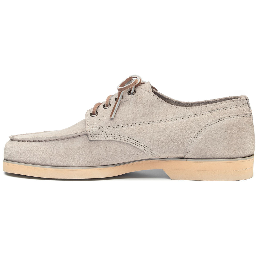 Moc Man FAIRHAVEN SUEDE Moccasin BEIGE TAUPE Dressed Side (jpg Rgb)		