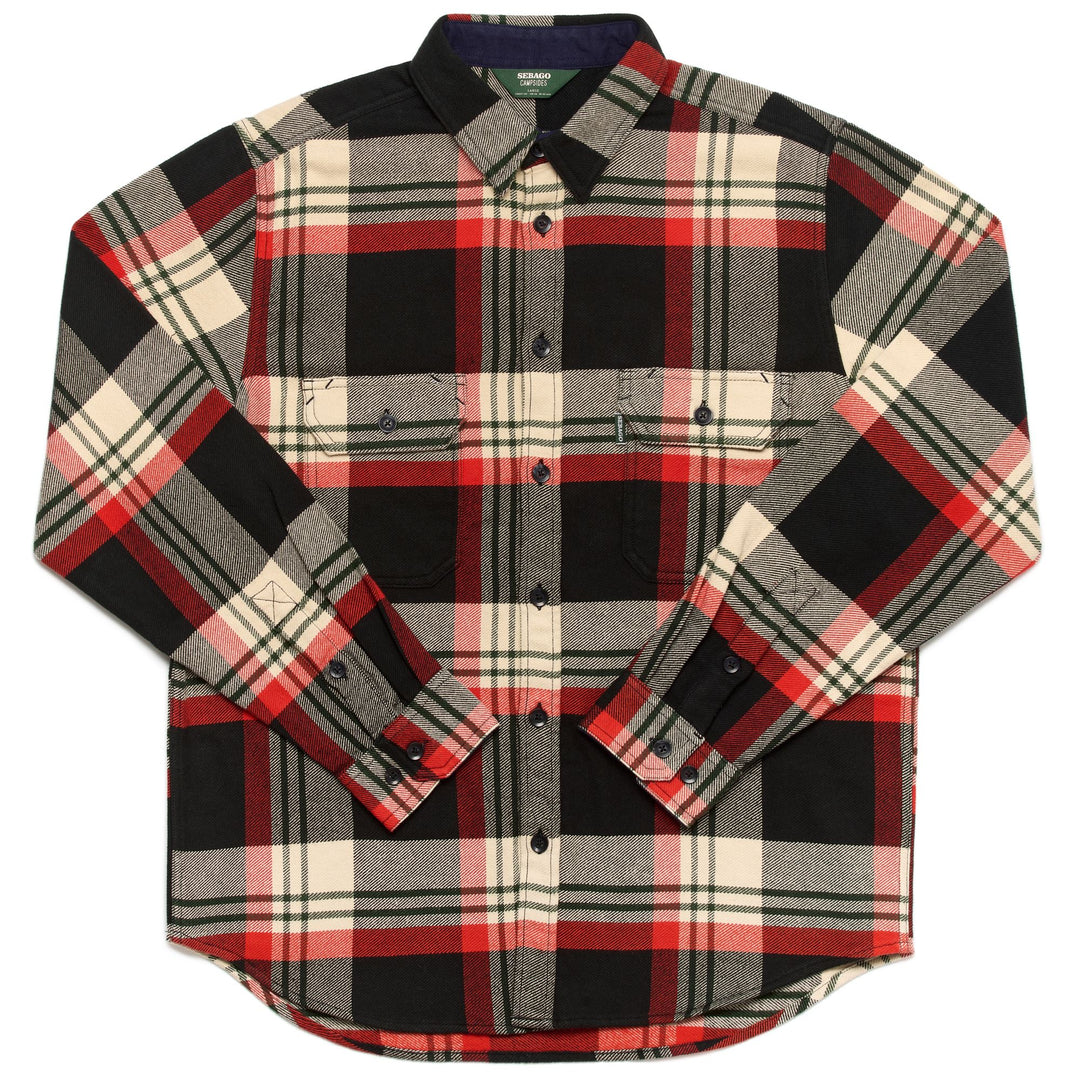 OVERSHIRT Man STRATTON OVERSHIRTS BLACK-OFF WHITE-RED-GREEN Photo (jpg Rgb)			