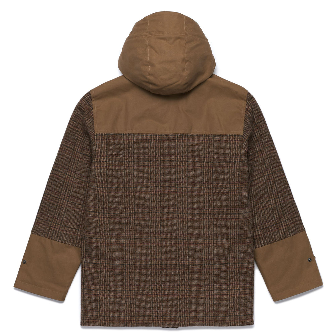 Jackets Unisex ALLAGASH TWEED 3/4 LENGTH BEIGE-BROWN TWEED Dressed Front (jpg Rgb)	