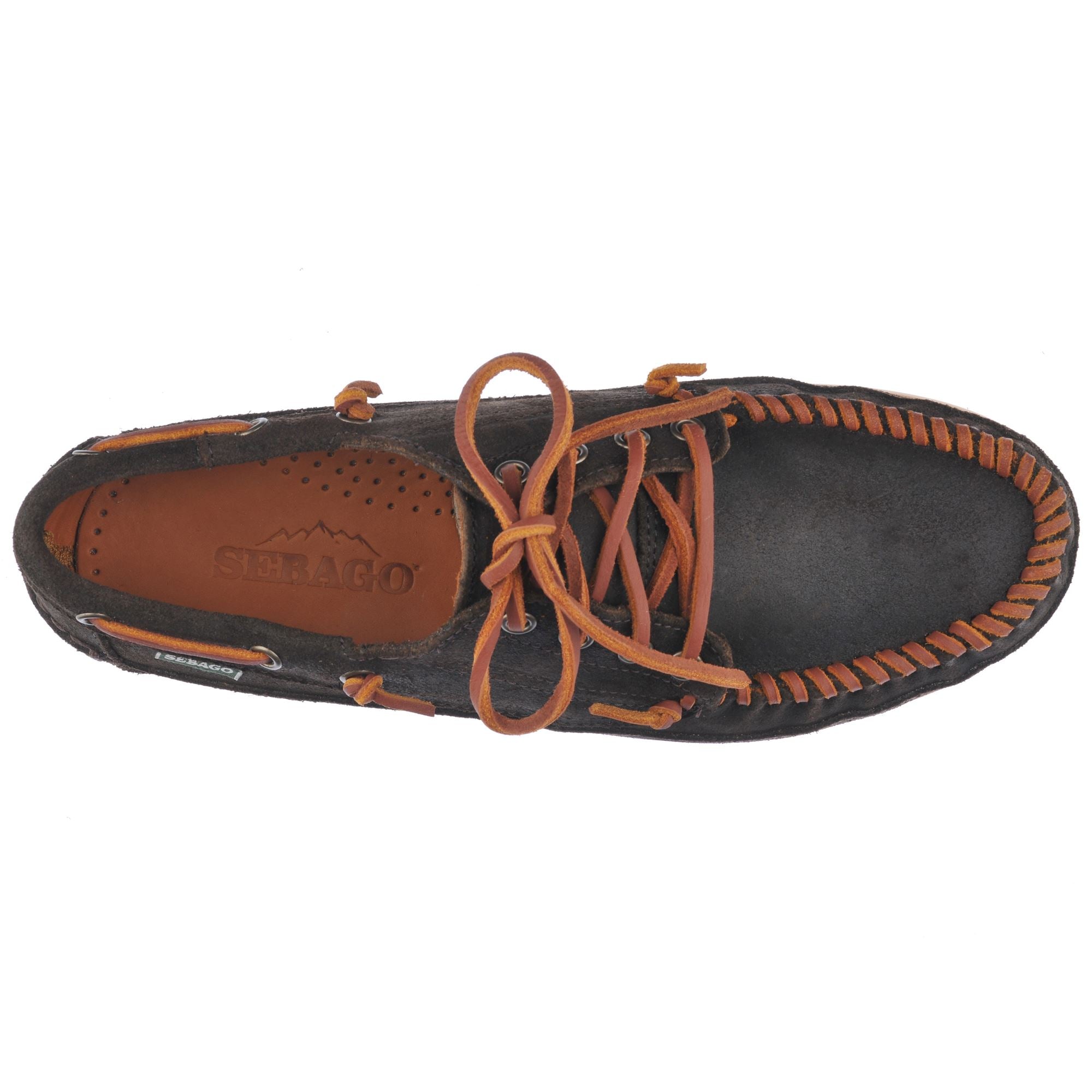 Sebago Mens Stowe Casual Boat Shoes Brown Tan Leather Moc Toe Size on sale 14M