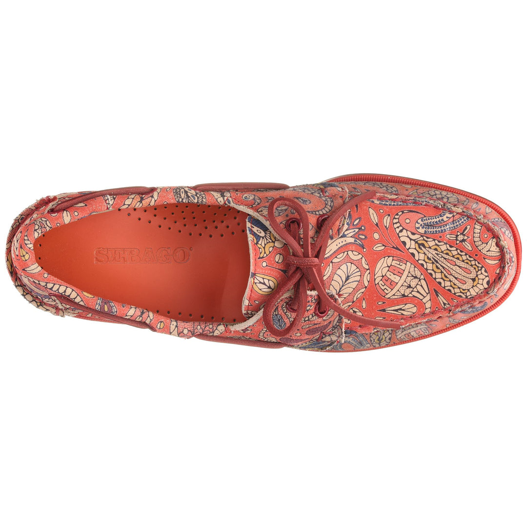 Docksides Man DOCKSIDES PAISLEY Mocassin RED PAISLEY Dressed Back (jpg Rgb)		