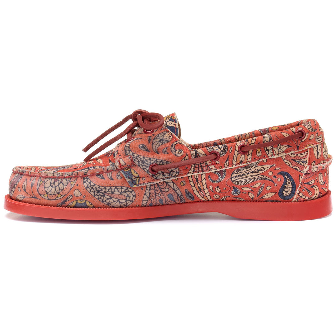 Docksides Man DOCKSIDES PAISLEY Mocassin RED PAISLEY Dressed Side (jpg Rgb)		