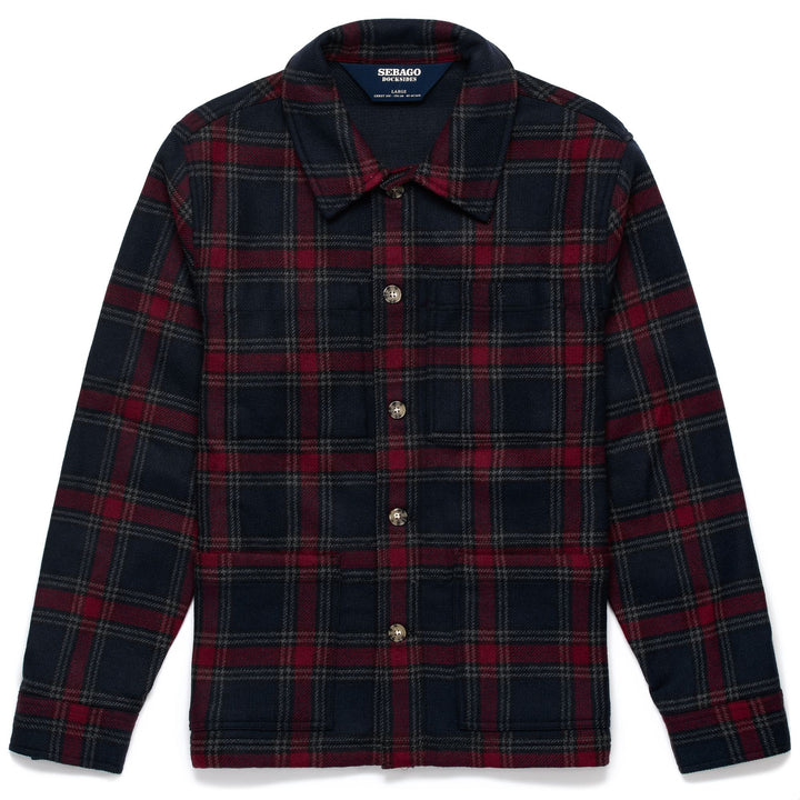 Jackets Unisex DORR WOOL CHECK Mid BLUE-DARK RED CHECK Photo (jpg Rgb)			