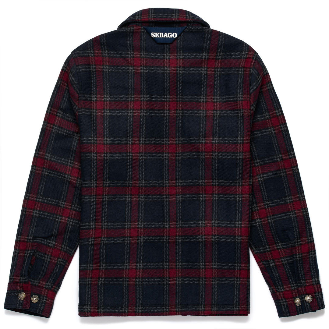 Jackets Unisex DORR WOOL CHECK Mid BLUE-DARK RED CHECK Dressed Front (jpg Rgb)	